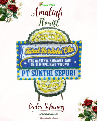 Papan Bunga Duka di Pancoran Mas