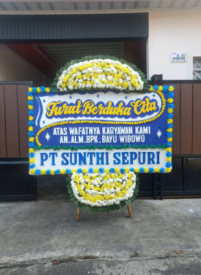Papan Bunga Duka di Pancoran Mas